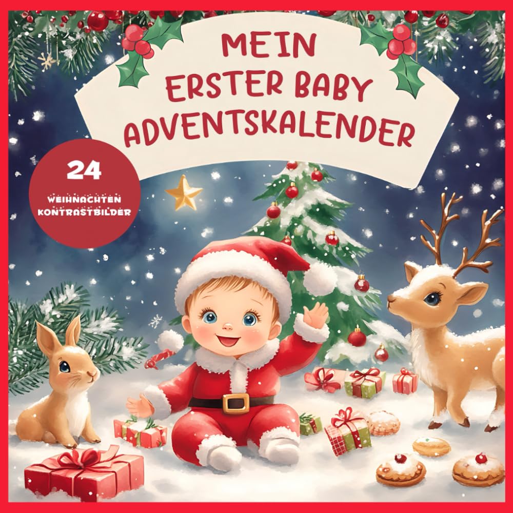 Mein erster Baby Adventskalender – 24 Weihnachten Kontrastbilder: Kontrastbuch für die Kleinsten von 0-12 Monaten Lifestyle