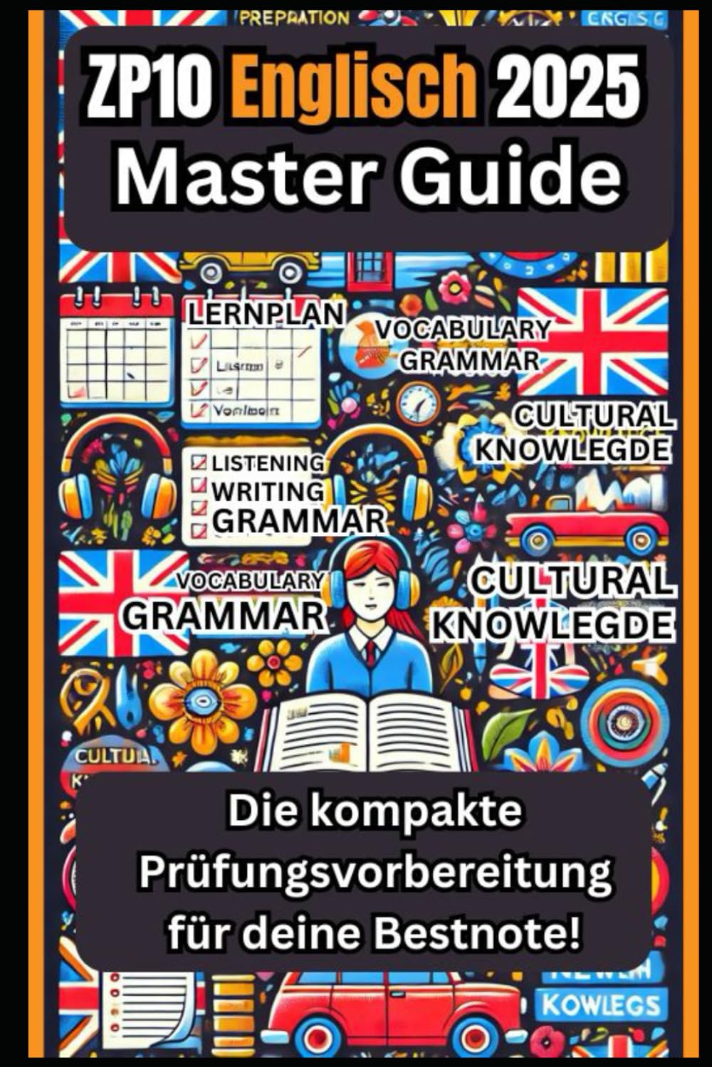 ZP10 Englisch 2025 - Master Guide - Die kompakte Prüfungsvorbereitung für deine Bestnote!: Alle wichtigen Tipps, Übungen und Strategien für Hörverstehen, Leseverstehen, Wortschatz und Schreiben Study Guides