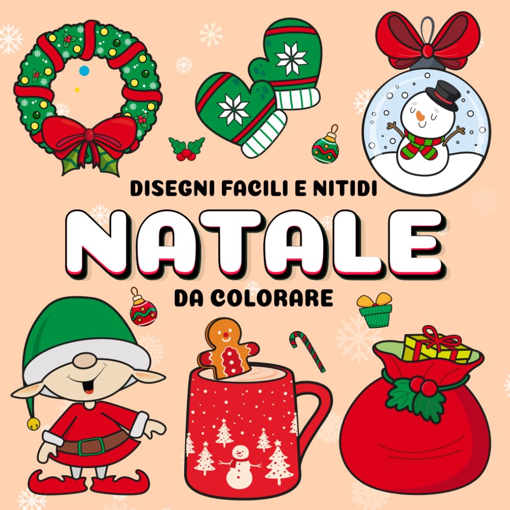 Natale da Colorare: Album da Colorare per Bambini con 50 facili illustrazioni a tema Natalizio Film, Art & Culture