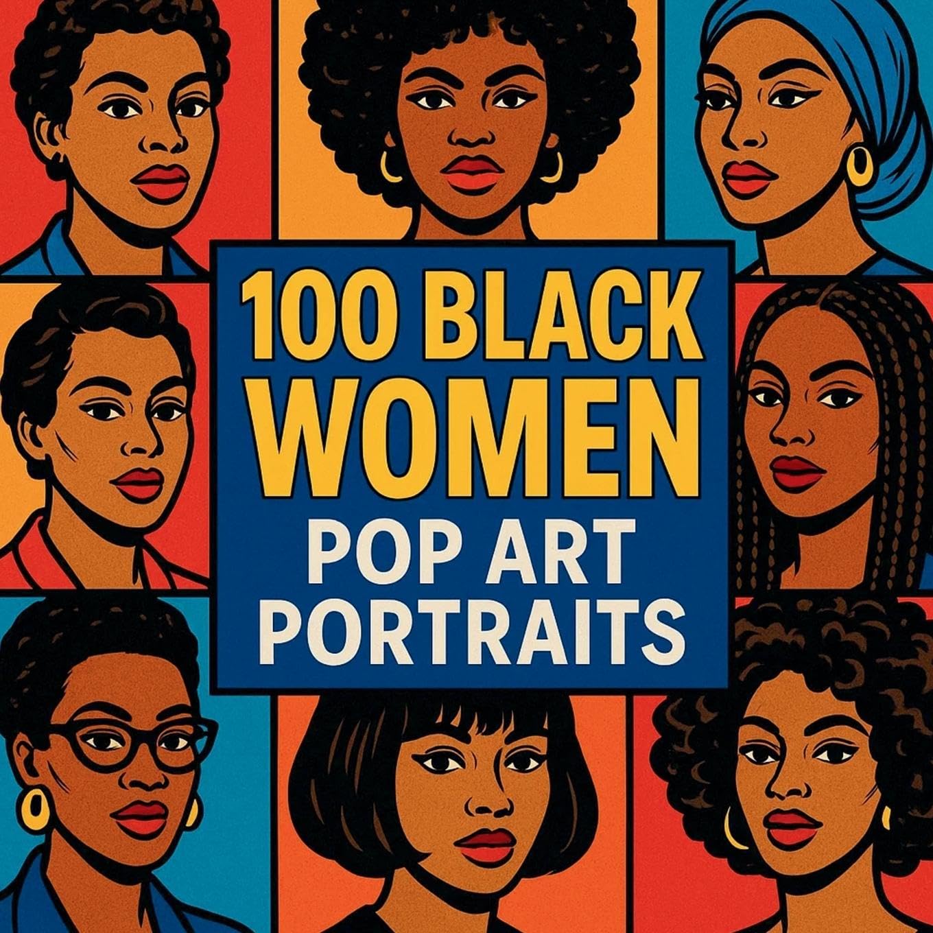 100 Black Women Pop Art Portraits Books