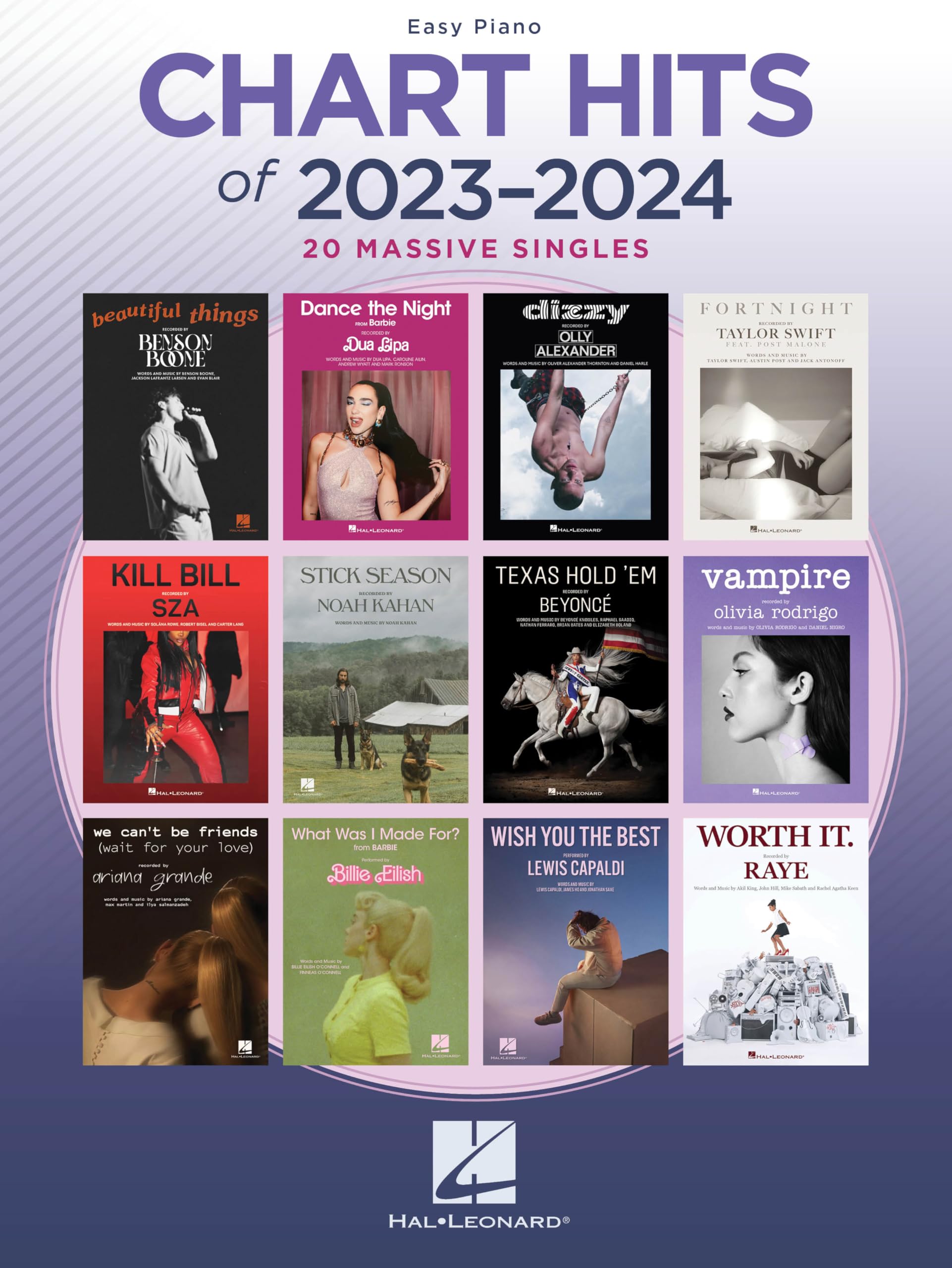 Chart Hits of 2023-2024 (EP). Easy Piano. Sheet Music