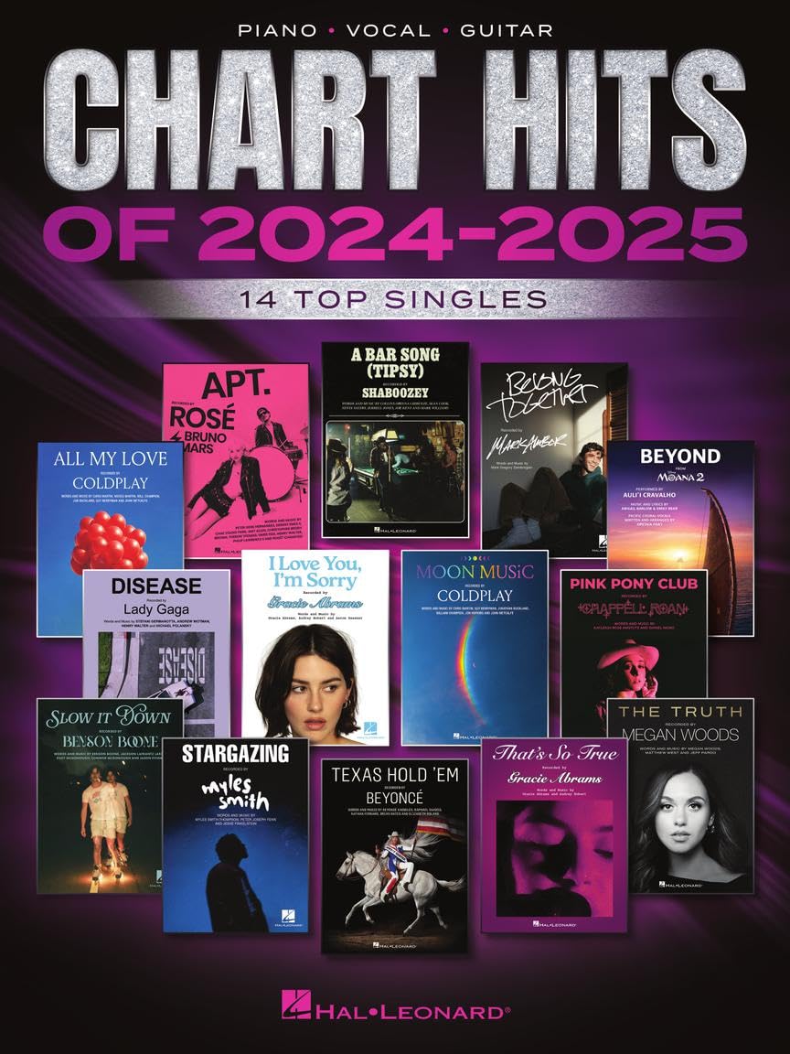 Chart Hits of 2024-2025: 14 Top Singles Arranged for Piano, Voice, and Guitar Chords and Frames Sheet Music