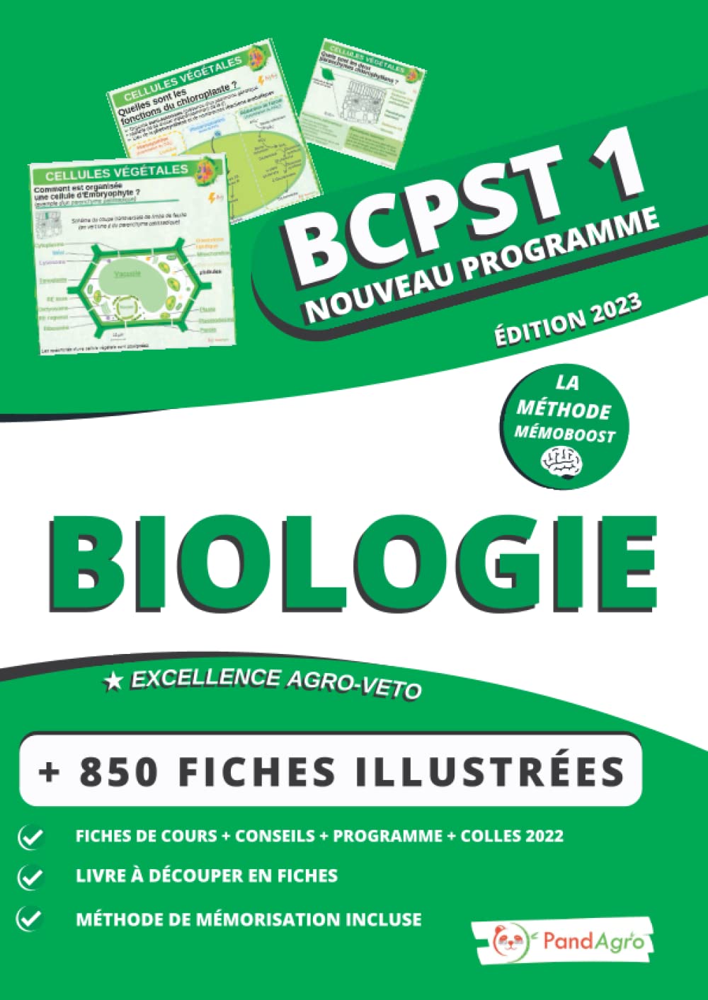 ⭐ Biologie 1ère année BCPST - Nouvelle Edtion ⭐ Fiches transportables & ludiques: Objectif Agro-Veto / G2E / ENS Methode MEMOBOOST à mémorisation optimisée book