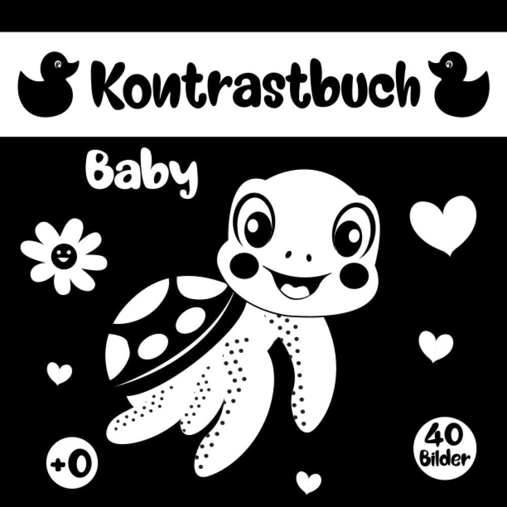 Kontrastbuch Für Baby ab 0 Monate: Schwarz und Weißes Bilderbuch für Neugeborene und Kinder zur Förderung der visuellen Fähigkeiten ihres Kindes Study Guides