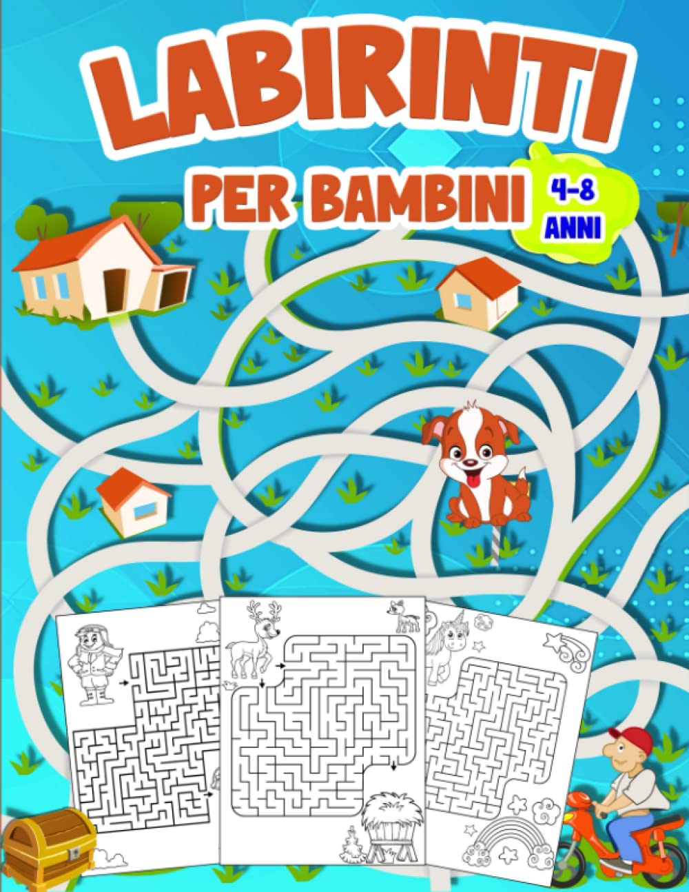 Labirinti Per Bambini 4-8 Anni: Libro Attivita con 80 Labirinti Divertenti para Risolvere e Colorare,Un Fantastico Libro di Giochi e Passatempi,Un Regalo per Bambini e Bambine Tiptoi & Games