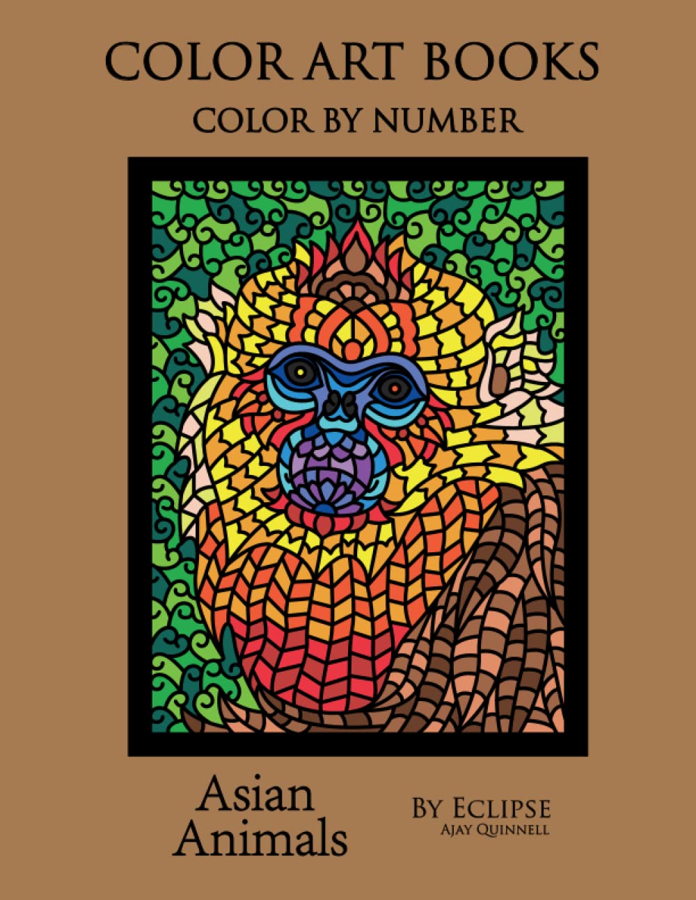 Asian Animals - Color By Number book : Standard paper edition Film, Art & Culture