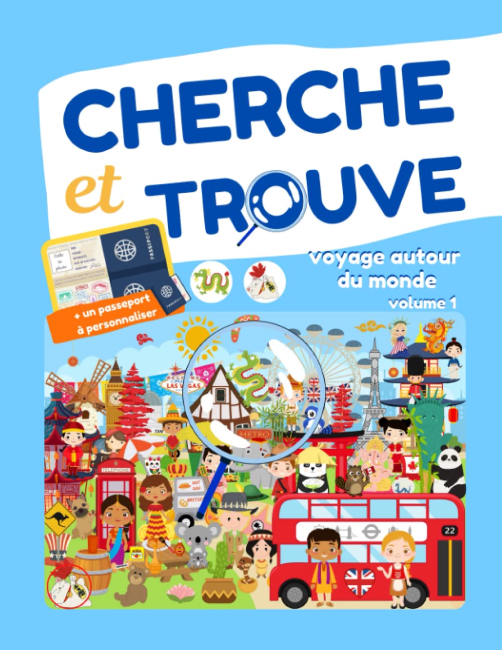 Cherche et trouve voyage autour du monde volume 1: Livre d'activités pour stimuler le sens d'observation et la concentration des enfants. book