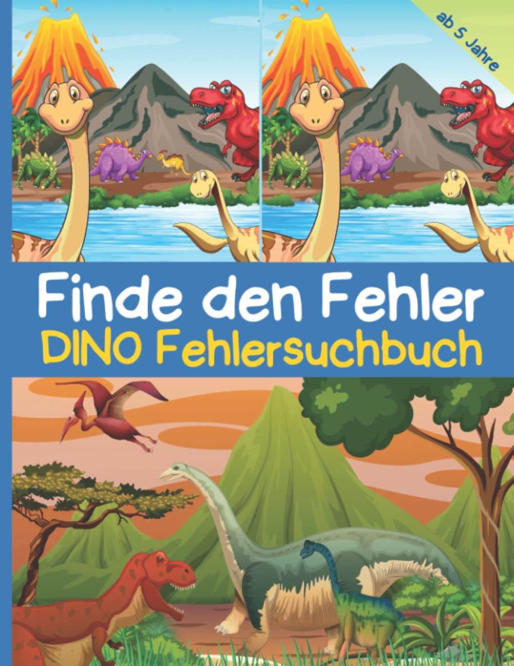 Finde den Fehler - Dino Fehlersuchbuch: Bilderrätsel mit Dinosauriern für Kinder ab 5 Jahre, bunte Suchbilder mit mehr als 300 Unterschieden Pets