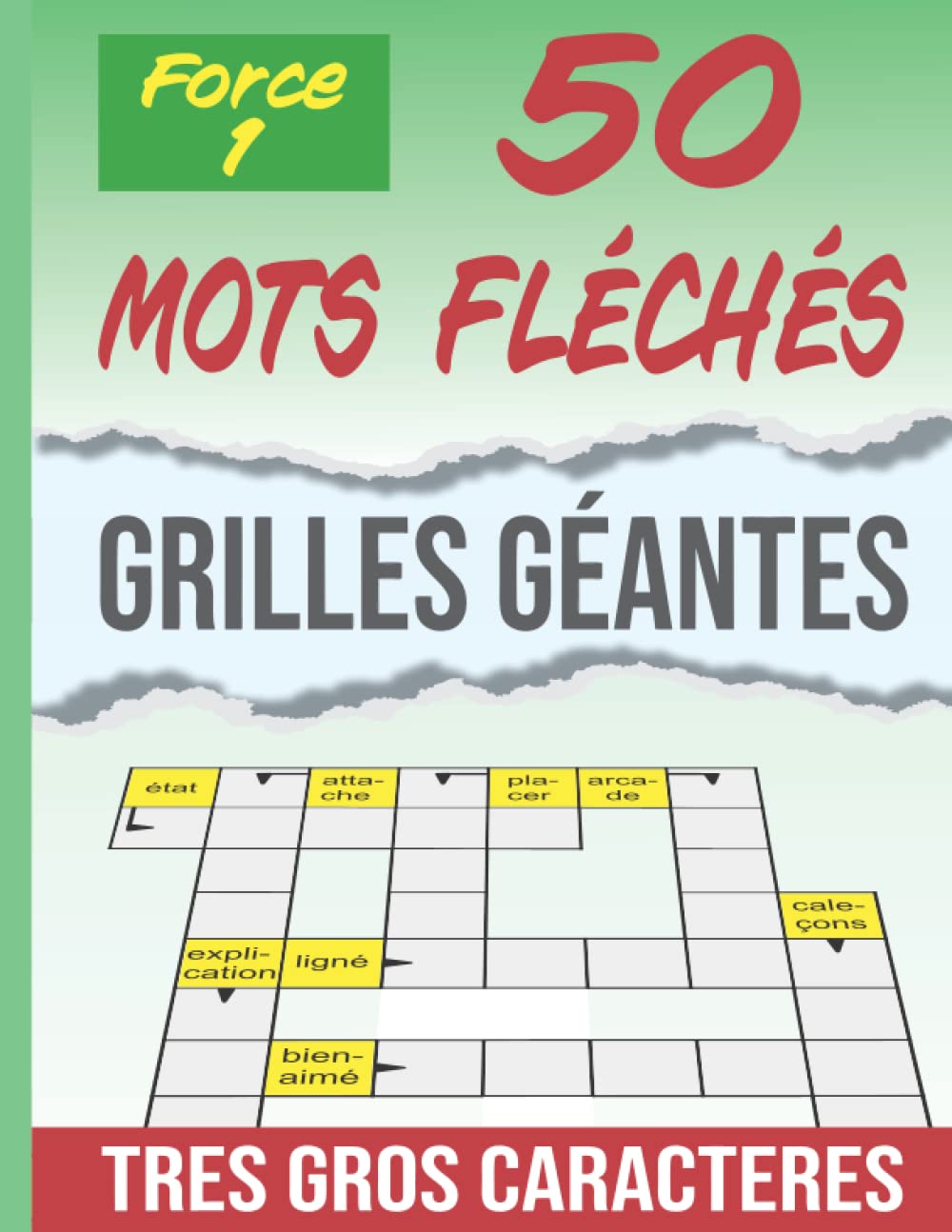 Mots Fléchés Adultes Niveau 1: TRES GROS CARACTERES | 50 Grilles | Stimulant, amusant et anti-stress. Idée cadeau original. Leisure & Fun