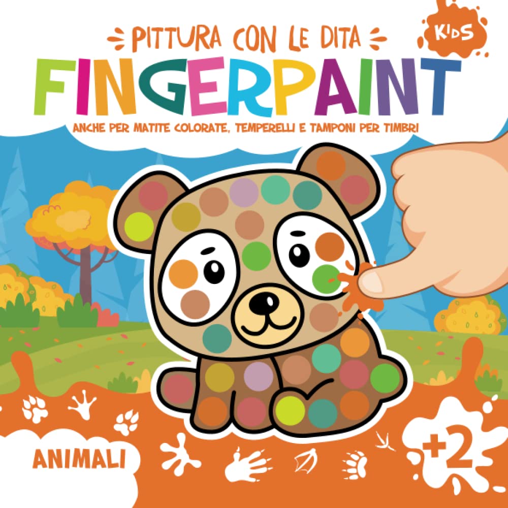 Fingerpaint Animali. Pittura con le Dita.: Primi Disegni Bambini. Libro da Colorare a Partire dai 2 Anni di Età. Non-fiction