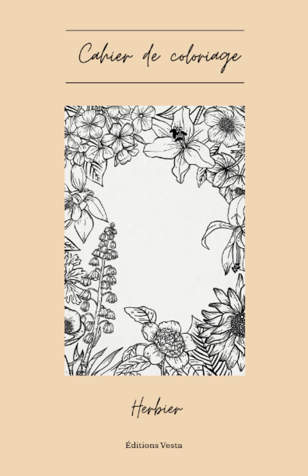 Livre De Coloriage Pour Adultes - HERBIER: Carnet De Coloriage | Botanique - Fleurs à Colorier - Anti Stress book