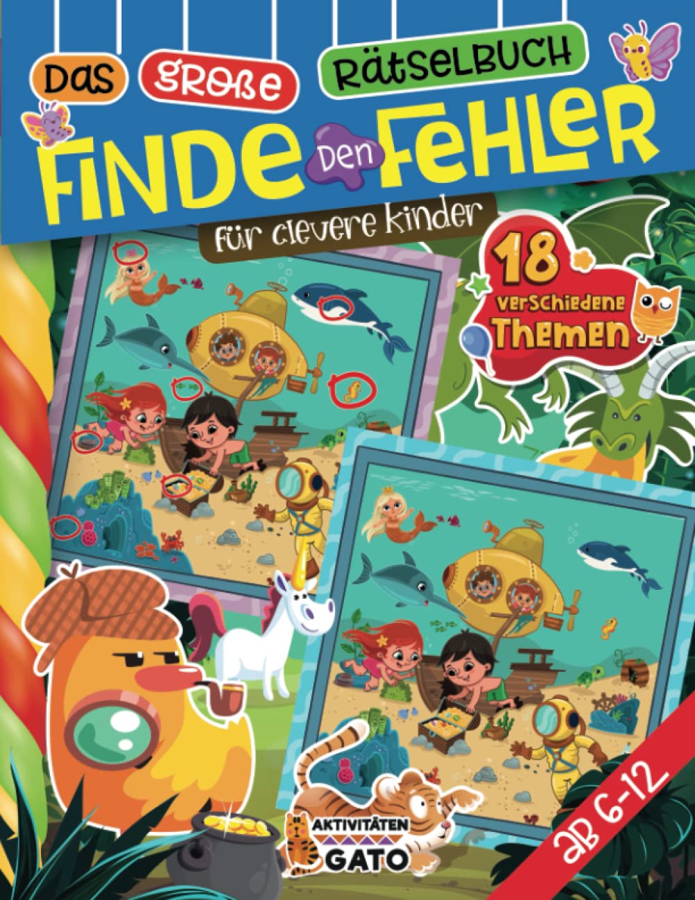 Finde den Fehler große Rätselbuch für Kinder Ab 6-12: Finde den Unterschied Wimmelbuch Rätselheft - Suchbilder Spiel Fehlersuchbuch für Mädchen und ... großen Such- und Finde-Herausforderungen) Tiptoi & Games