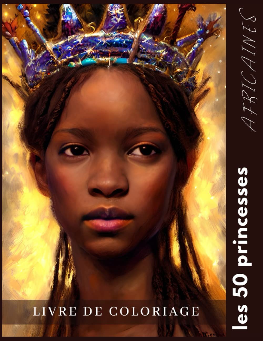 Les 50 Princesses Africaines: Livre de coloriage pour tous : Favorise la créativité, Renforcer la confiance en soit et se détendre. book