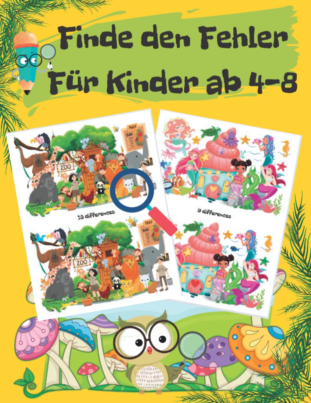 Finde den Fehler für Kinder ab 4-8: Fehlersuche Fehlen Suchen Buch, Wimmelbuch Unterschiede, Weihnachsgeschenkideen Kinder Weihnachts Tiptoi & Games