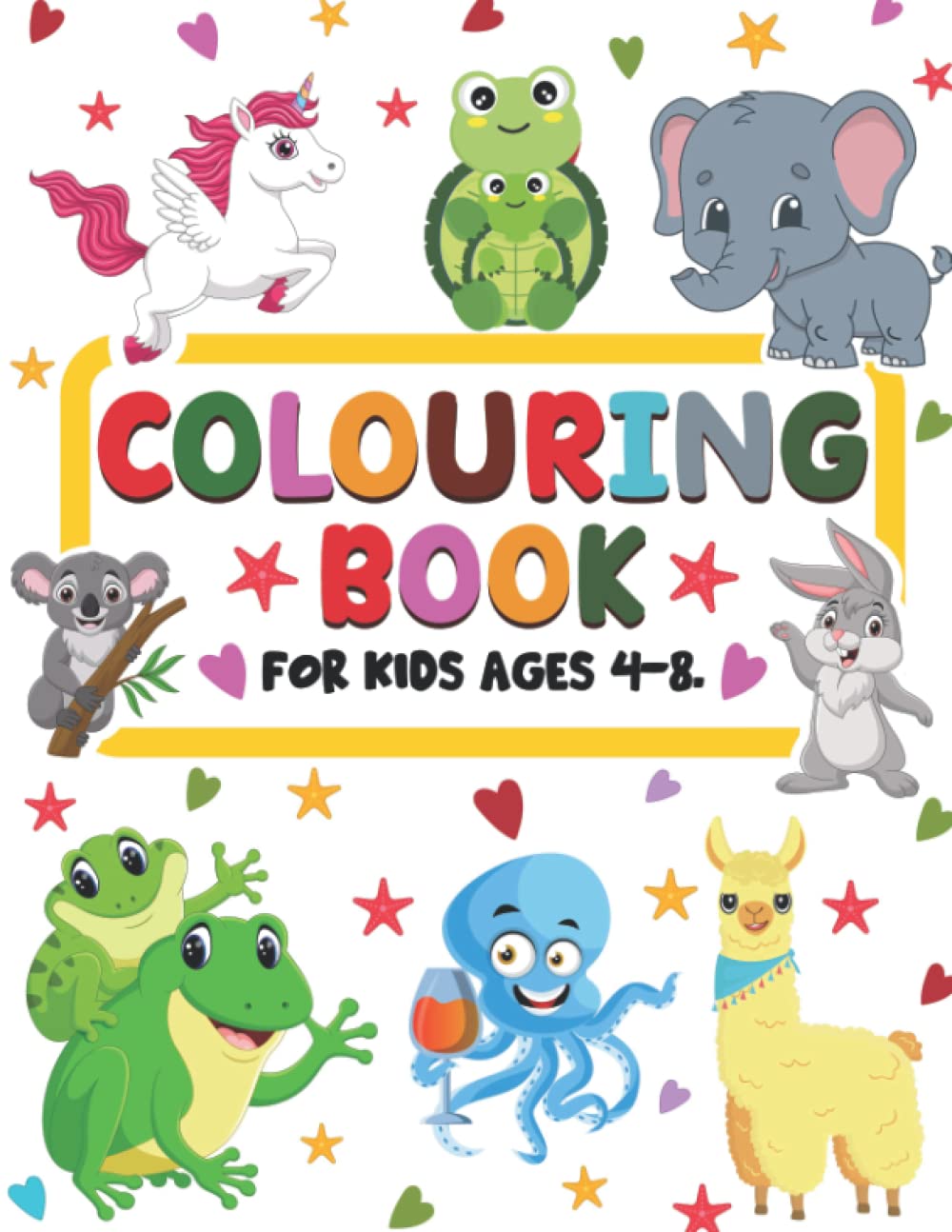 Colouring Book for Kids Ages 4-8: A book with 64 actual one-sided colouring pages, arranged to ensure there is no colour run though. Based on the 8.5 ... on each page for hours of colouring fun. Novels & Short Stories
