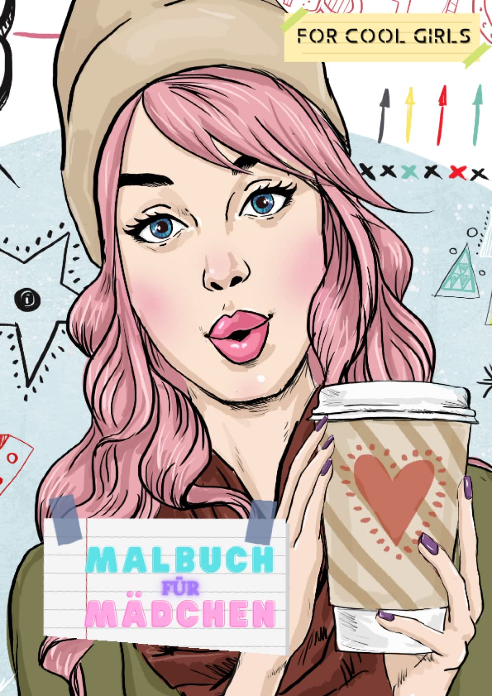 Malbuch für Mädchen ab 12 Jahre: Beschäftigungsbuch in A4 mit 50 liebevolle Motive, besonders inspirierend für Mädchen und Teenagers. Entspannt, ... (Malbücher für kleine und große Mädchen) Film, Art & Culture