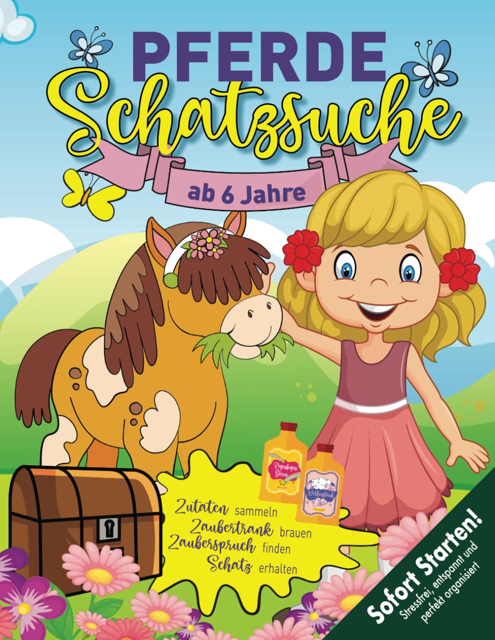 Pferde Schatzsuche Kindergeburtstag ab 6 Jahren: Sarinas Lieblingspferd ist krank! Zutaten für das Heilmittel mit Rätseln & Spielen sammeln. Kreative Schnitzeljagd. (Bravo Schatzsuche) Leisure, Home & Garden