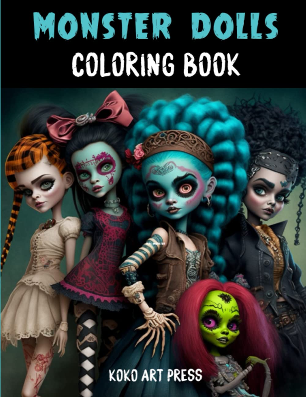 Monster Dolls Coloring Book: Creepy Dolls Coloring Pages For Adults book