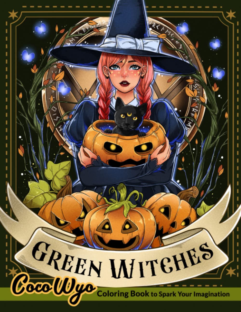 Green Witches: A Coloring Book Features Beautiful Witches, Witch Life, Cats And More For Relaxation book
