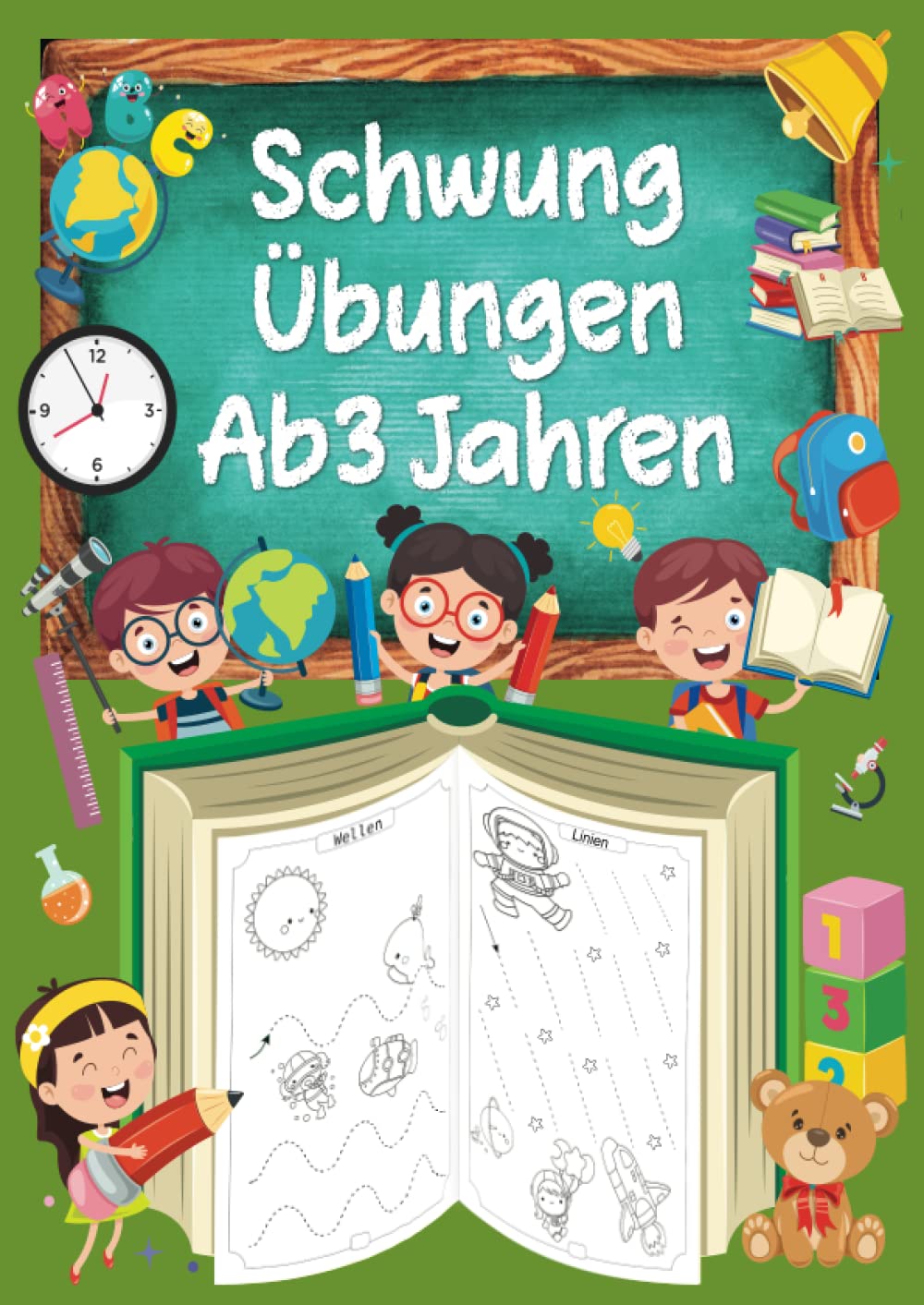 Schwungübungen ab 3 Jahren: Übungsheft mit erste Schwünge, zur Förderung der Feinmotorik, Konzentration und Hand-Auge Koordination. Perfekt geeignet ... um Schreiben, Zeichnen und Lesen zu lernen. Tiptoi & Games