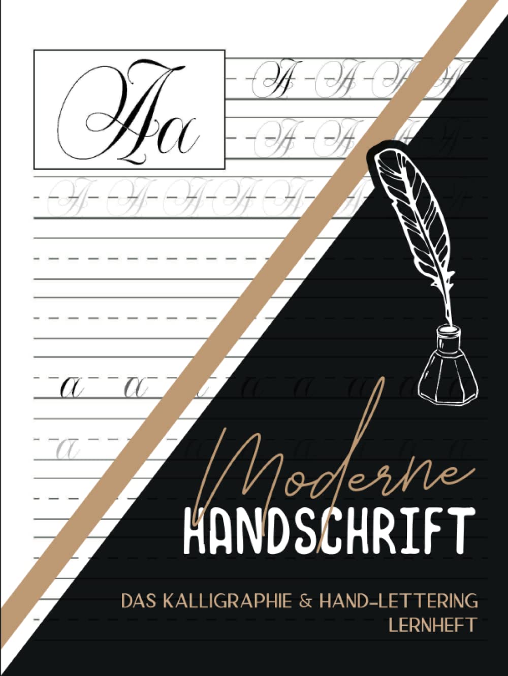 Moderne Handschrift: Hardcover KALLIGRAPHIE lernen für Einsteiger und Fortgeschrittene. Praktische Kalligrafie Übungsblätter mit Buchstaben zum ... Buch mit 100 Seiten Kalligraphie Papier A4 Film, Art & Culture
