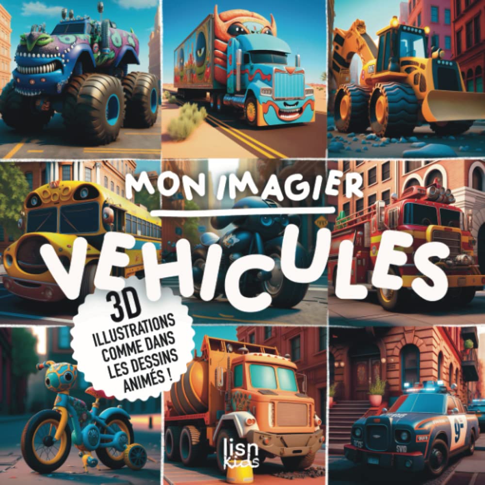 MON IMAGIER | Les Véhicules: illustrations 3D comme dans les dessins animés ! book