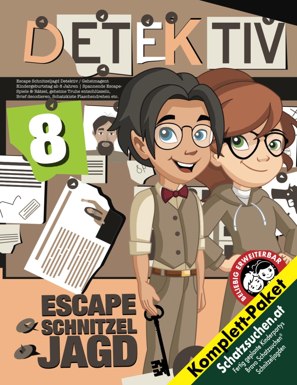 Escape Schnitzeljagd Detektiv / Geheimagent Kindergeburtstag ab 8 Jahren: Spannende Escape-Spiele & Rätsel, geheime Truhe entschlüsseln, Brief ... Flaschendrehen etc. (Bravo Schatzsuche) Manga