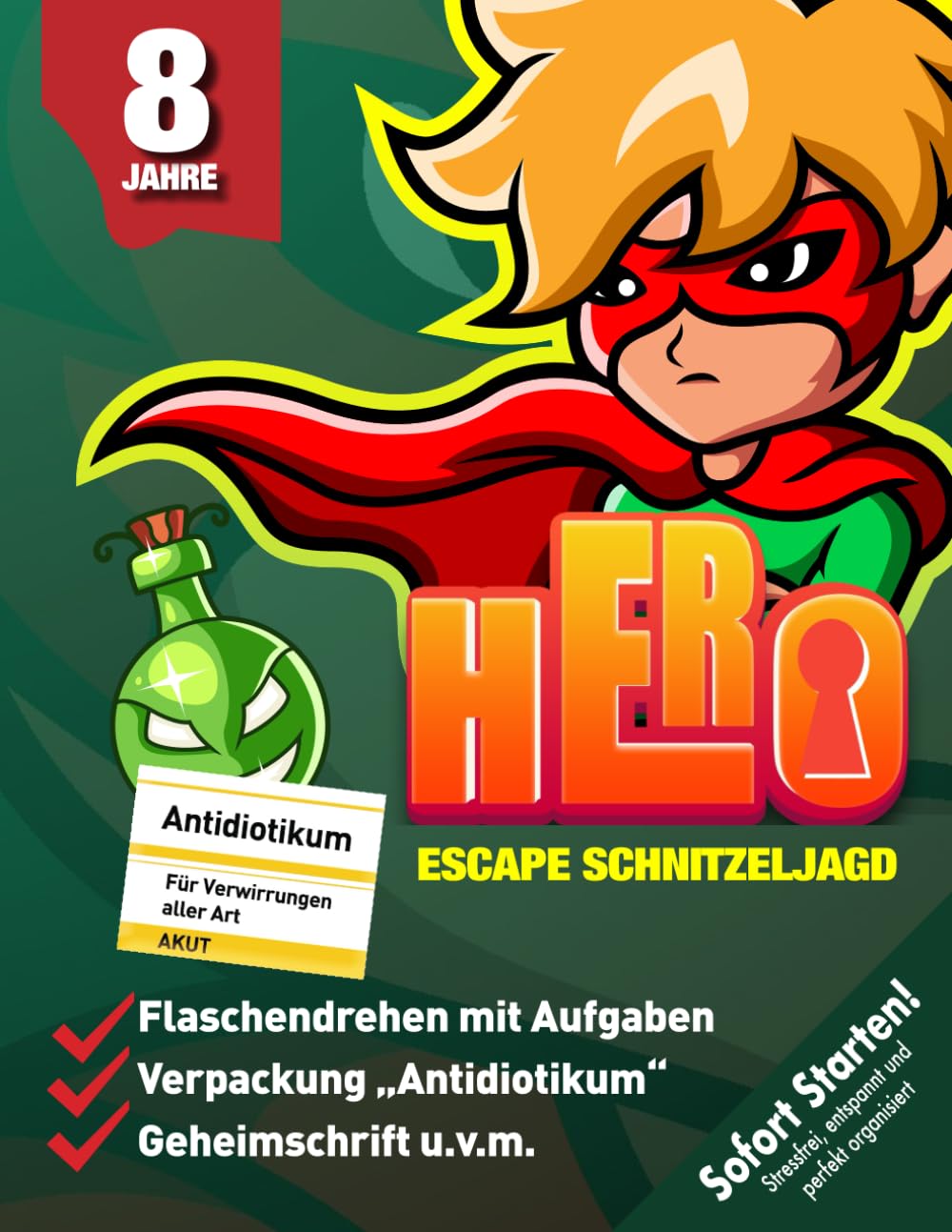 Escape Schnitzeljagd Superheld Kindergeburtstag ab 8 Jahren: Superhelden aufgepasst! In Morsecity ist eine sehr starke Superkraft gemeinsam mit einem Schatz versteckt! (Bravo Schatzsuche) Lifestyle