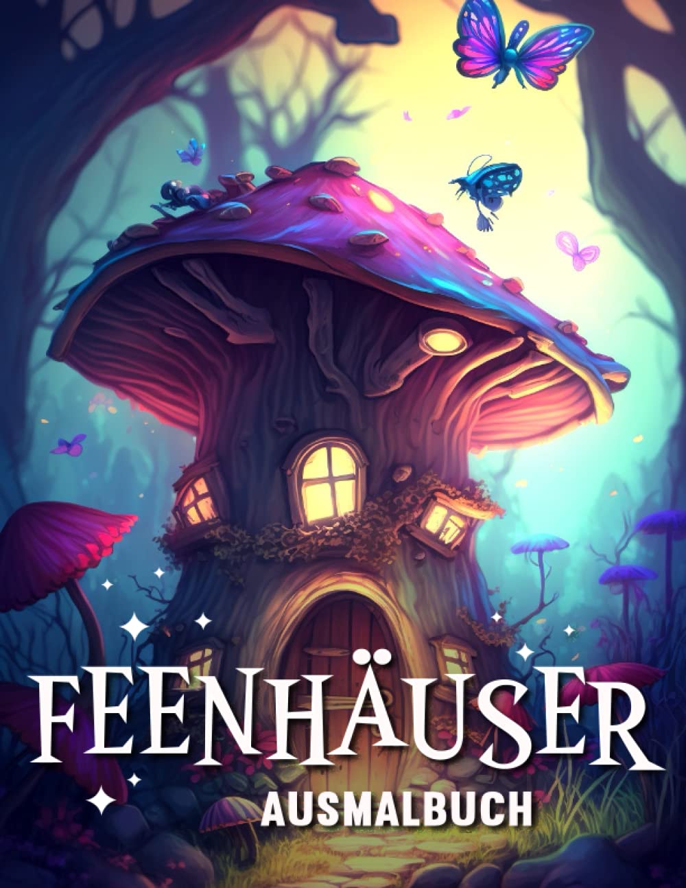 Feenhäuser Ausmalbuch: Verzauberndes Fantasy Ausmalbuch für Erwachsene mit 50 Ausmalbilder magischer Feenhäuser Health, Nutrition & Fitness