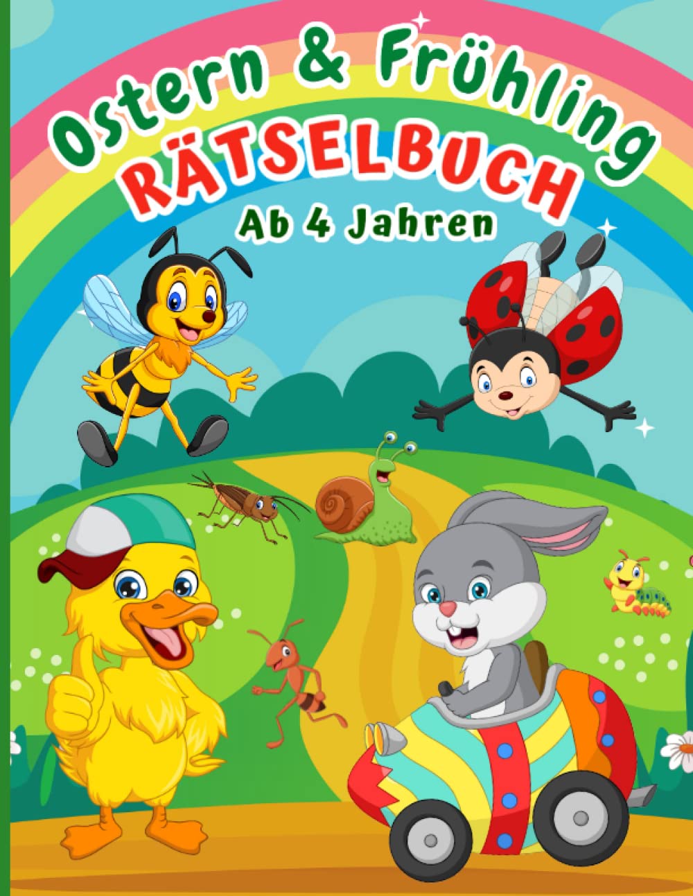 Rätselbuch ab 4 Jahren Ostern und Frühling: Rätselspaß - Malen, Logikrätsel, Punkt zu Punkt, Schwungübungen, Labyrinthe, Schneiden, Fehlersuche für Mädchen und Jungen Non-fiction