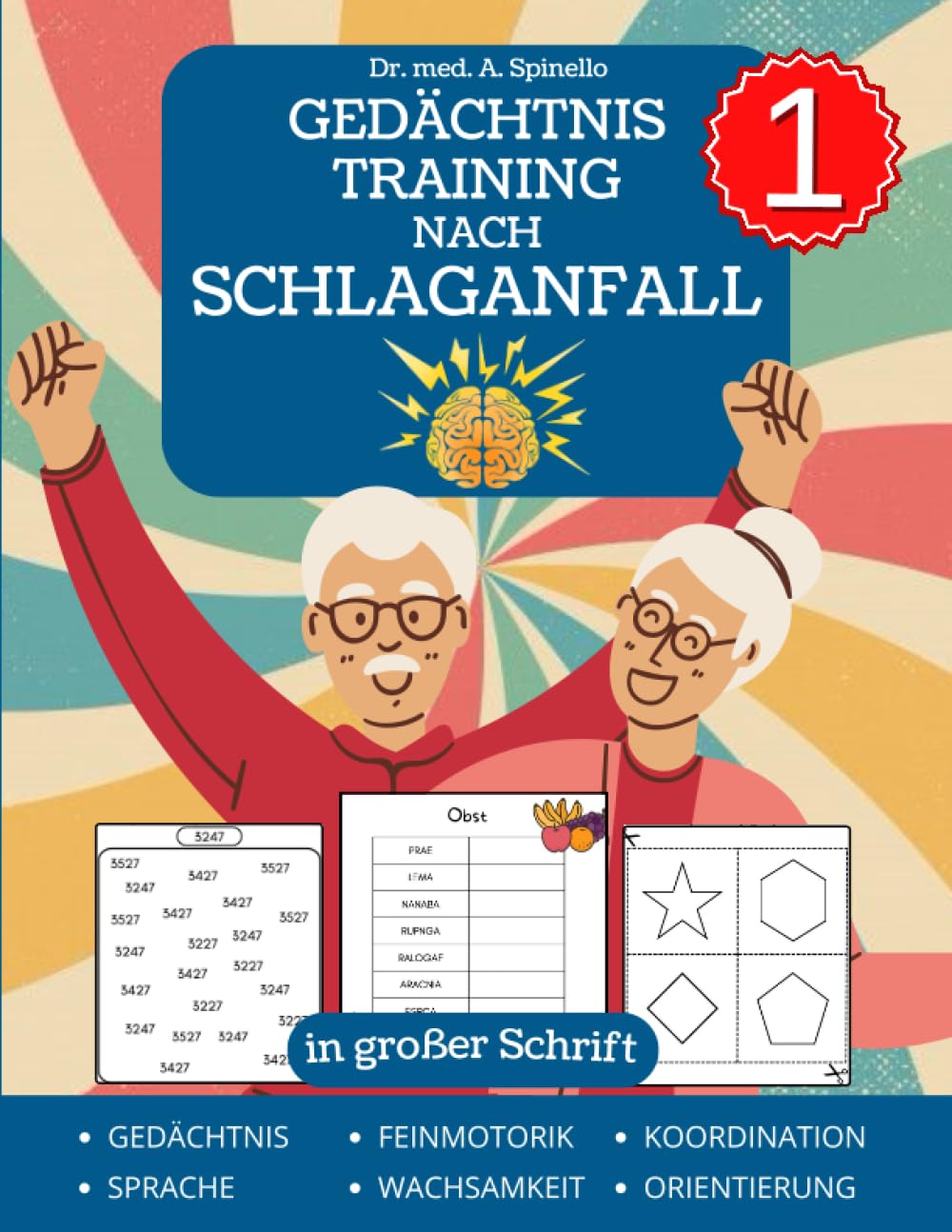 Gedächtnistraining Nach Schlaganfall: Puzzles und Spiele für die Rehabilitation von traumatischen Hirnverletzungen und Aphasie in großer Schrift Medicine