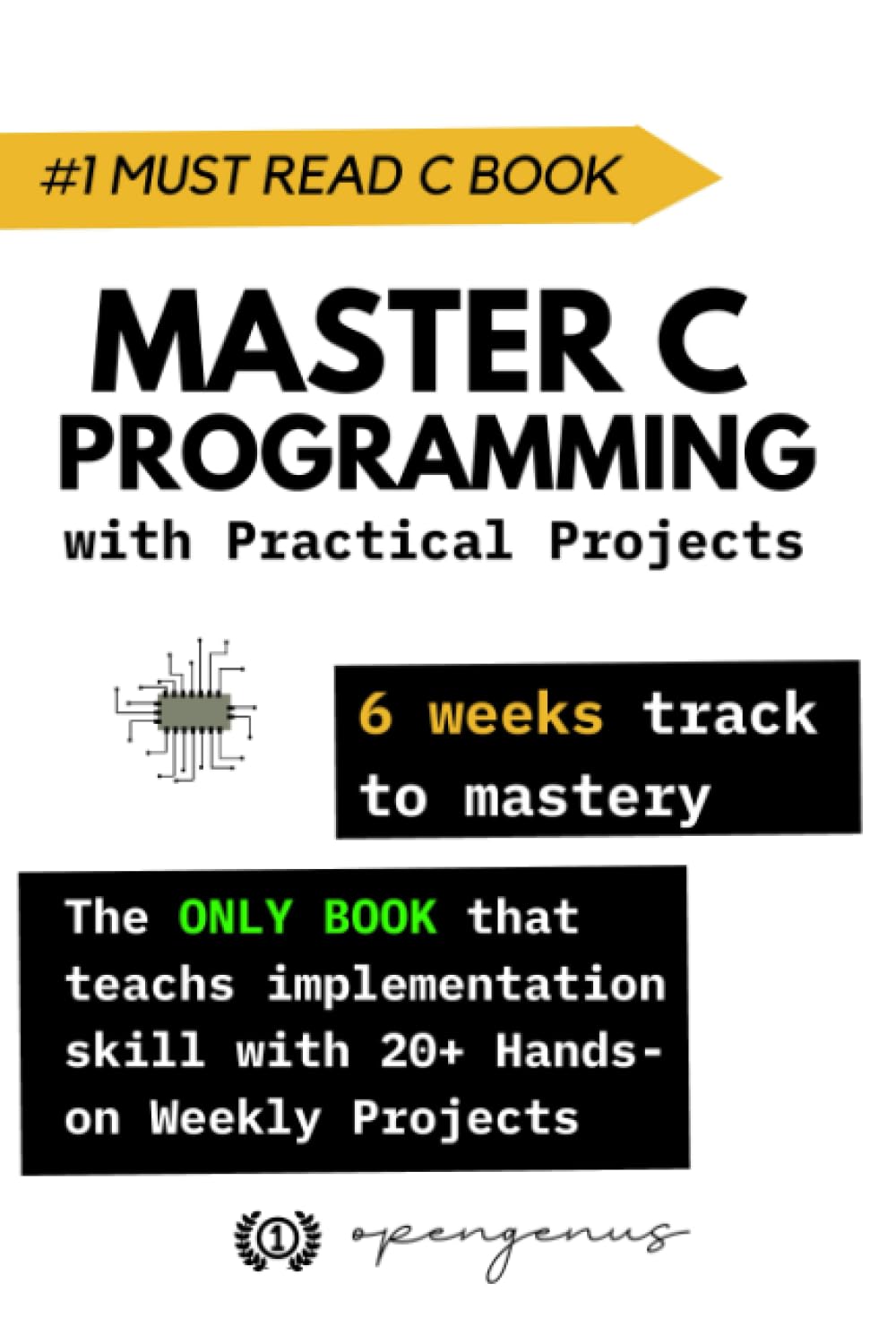 Product Image: Master C Programming with Practical Projects: 6 weeks track to mastery (Kakbhushundi: C and C++ Programming Time Tested Mastery, Band 1)
