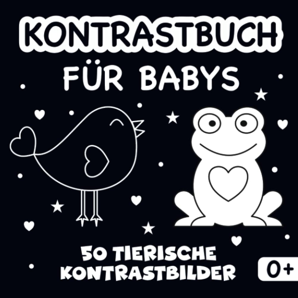 Kontrastbuch für Babys: Schwarzweiß Buch für Neugeborene | 50 tierische Kontrastbilder für Babys Parents & Children