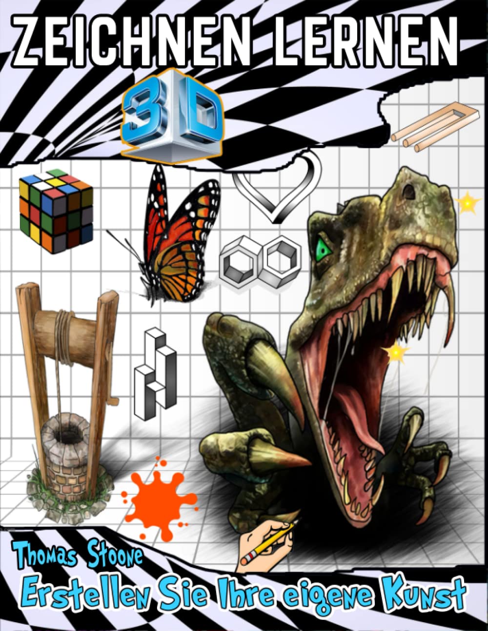 3D zeichnen lernen: Illustrationen von 3D-Zeichnungen und optischen Täuschungen Schritt für Schritt Tiptoi & Games
