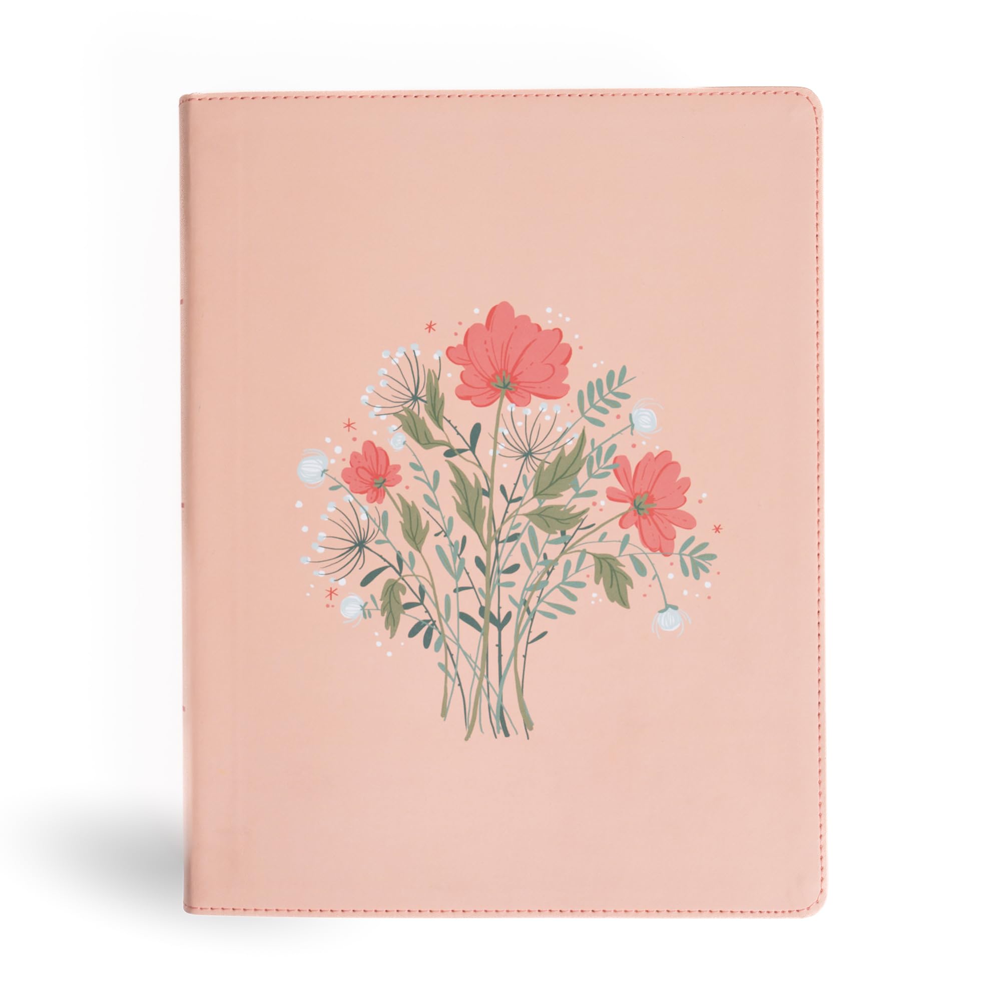 CSB Illustrator's Notetaking Bible, Large Print Edition, Peach Bouquet Leathertouch Religion & Esotericism