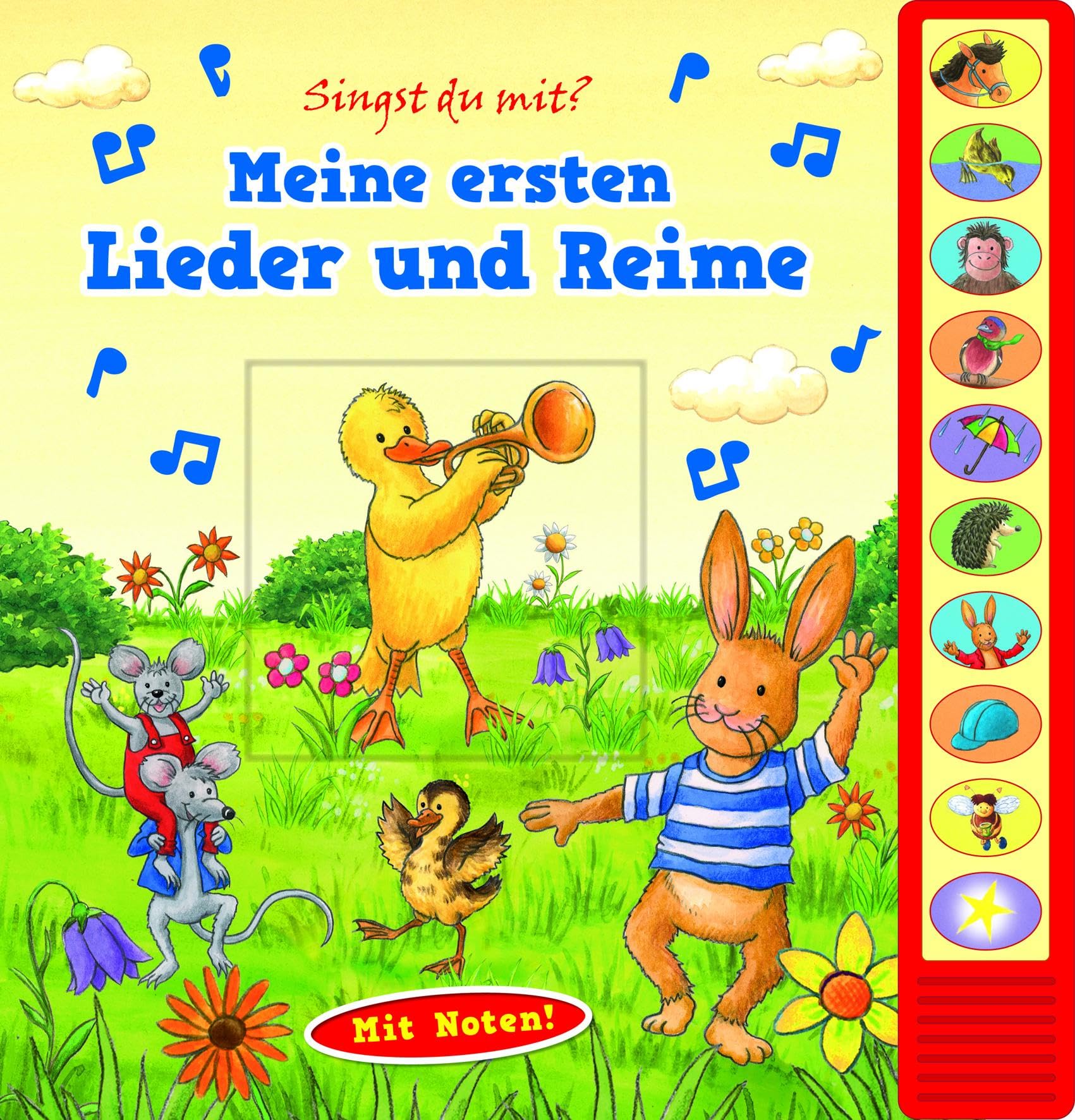 Meine ersten Lieder und Reime - Pappbilderbuch zum Vorlesen - Liederbuch mit 10 Melodien Books