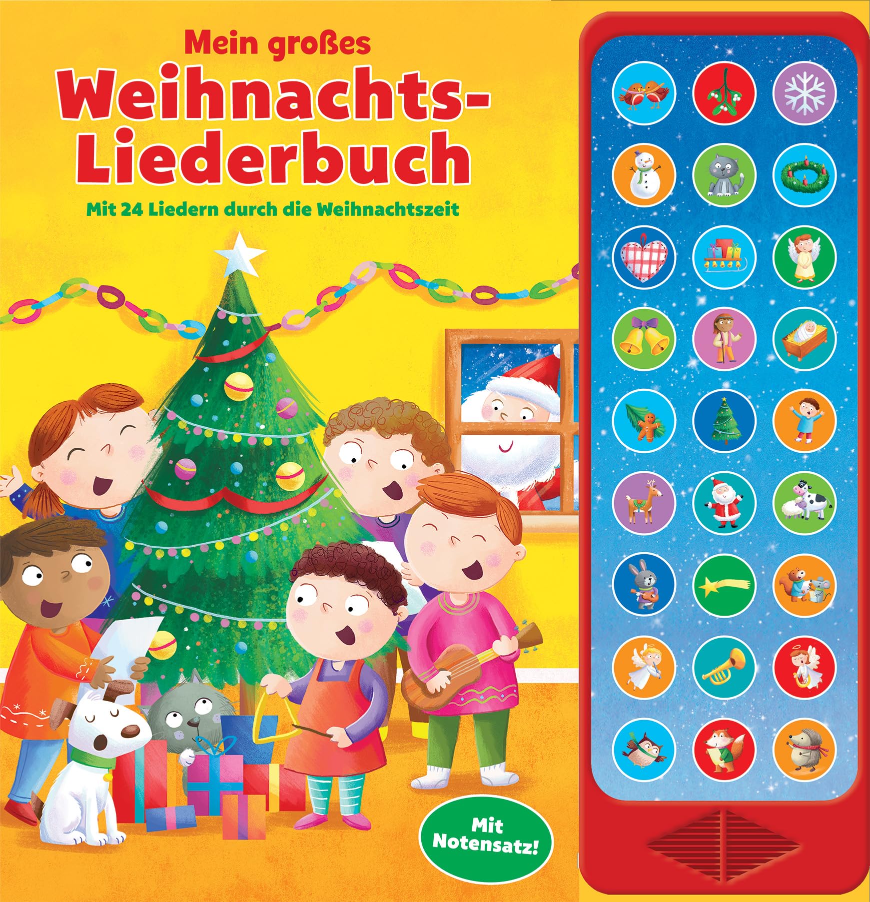 Mein großes Weihnachtsliederbuch - Mit 24 Liedern durch die Weihnachtszeit - 27-Button-Soundbuch - Hardcover-Buch mit 27 Melodien und Geräuschen Books