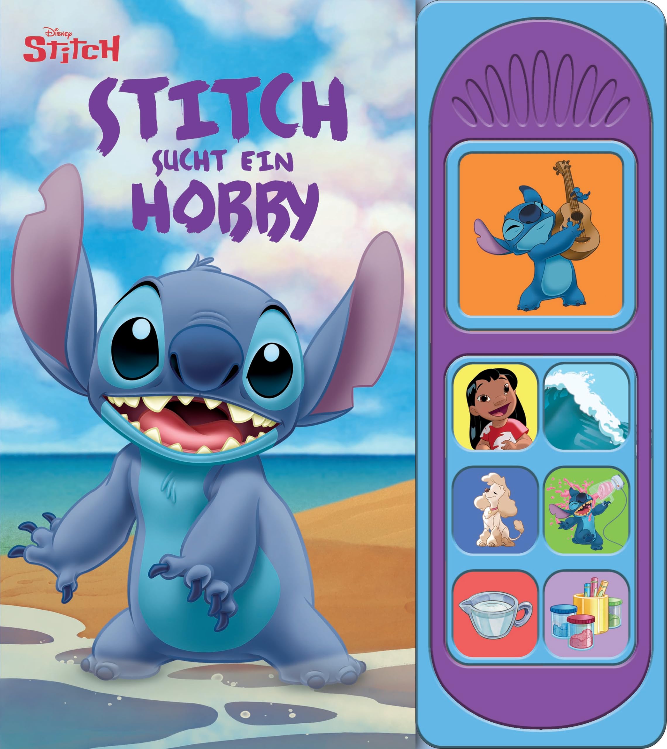 Disney Stitch - Stitch sucht ein Hobby - Soundbuch - Pappbilderbuch mit 7 Geräuschen Books