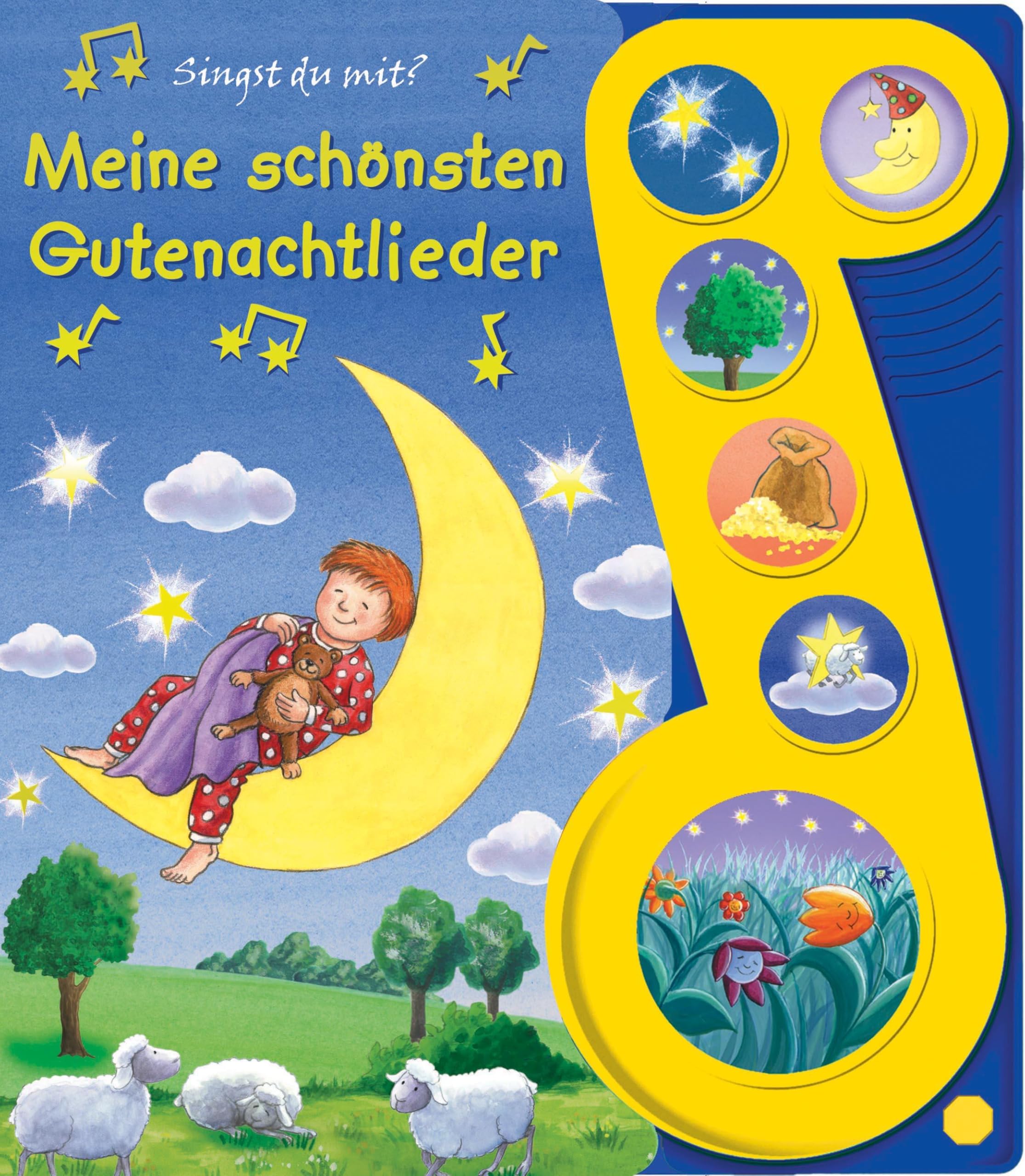 Meine schönsten Gutenachtlieder - Liederbuch mit Sound - Pappbilderbuch mit 6 Melodien Books