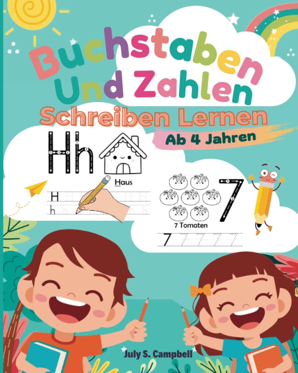 Buchstaben Und Zahlen Schreiben Lernen Ab 4 Jahren: Kindergarten Lernbuch Ab 4 Jahre für Erste Buchstaben und Zahlen Lernen Film, Art & Culture