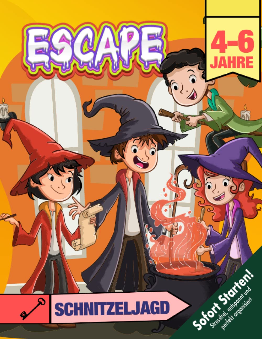 Escape Schnitzeljagd Hexen Zauberer Kindergeburtstag 4-6 Jahre: Besiegt die Bösewichte, entkommt dem Haus der Rätsel, entschlüsselt den geheimen Brief und findet den Schatz! (Bravo Schatzsuche) Lifestyle