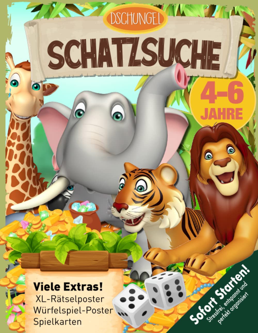 Spannende Dschungel-Schatzsuche Kindergeburtstag 4-6 Jahre: Lustige Schnitzeljagd kreativ umgesetzt mit allen Materialien und vielen Extras wie Spielkarten und Bewegungscode. (Bravo Schatzsuche) Novels & Short Stories