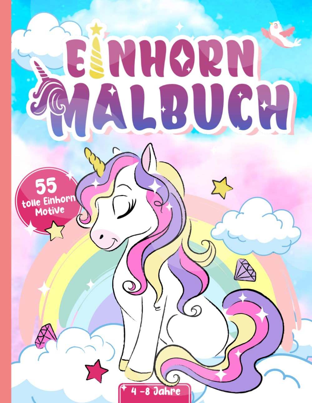 Einhorn Malbuch ab 4 Jahre: Zauberhafte Einhörner zum Ausmalen für Kinder ab 4 Jahren | 55 tolle Motive | Das ideale Einhorn Geschenk für Mädchen Arts & Music
