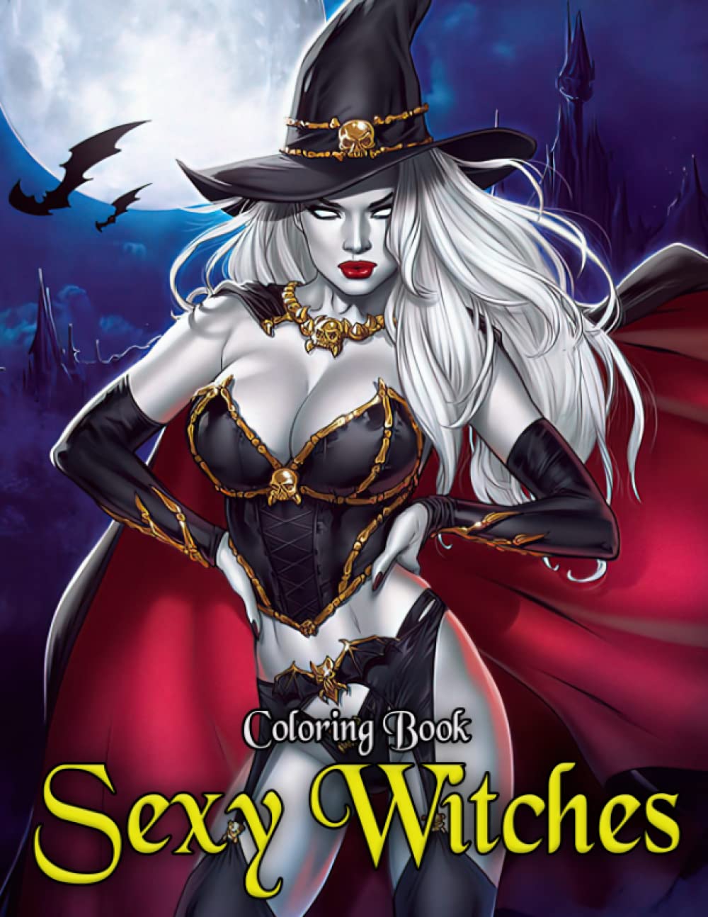 Sexy Witches Coloring Book: Hot Witch Babes Coloring Pages With Beautiful Women Illustrations Designs For Adults Reducing Stress & Relaxation Photography
