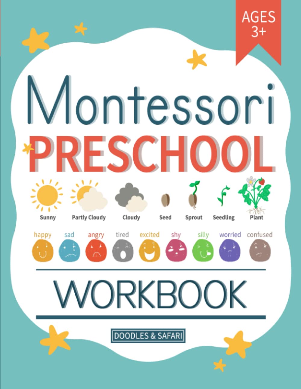Montessori Preschool Workbook: Pre-K and Kindergarten Activity Book for Kids Age 3+ | Science, Art, Vocabulary, Numbers, Tracing and Handwriting ... (Montessori Learning Workbooks for Kids) Non-fiction