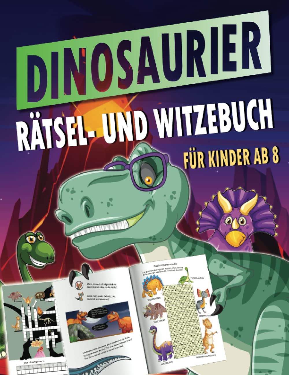 Dinosaurier Rätsel- und Witzebuch für Kinder ab 8: Dino- Kinderwitze, Labyrinthe, Bilderrätsel, Sudokus, Cartoons und Scherzfragen zum Knobeln, Üben und Lachen Pets
