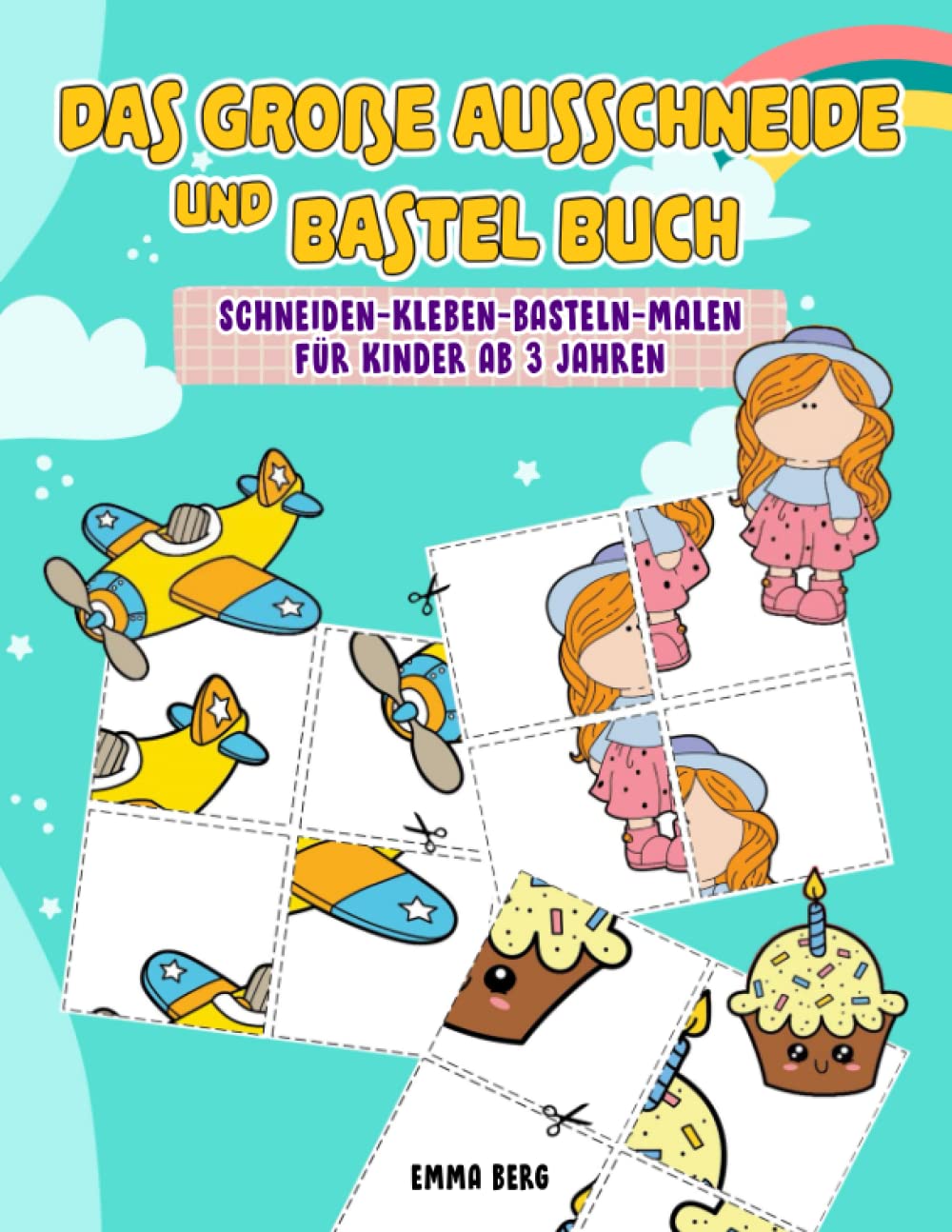 Das große Ausschneide und Bastel Buch: Schneiden-Kleben-Basteln-Malen - Für Kinder ab 3 Jahren Film, Art & Culture