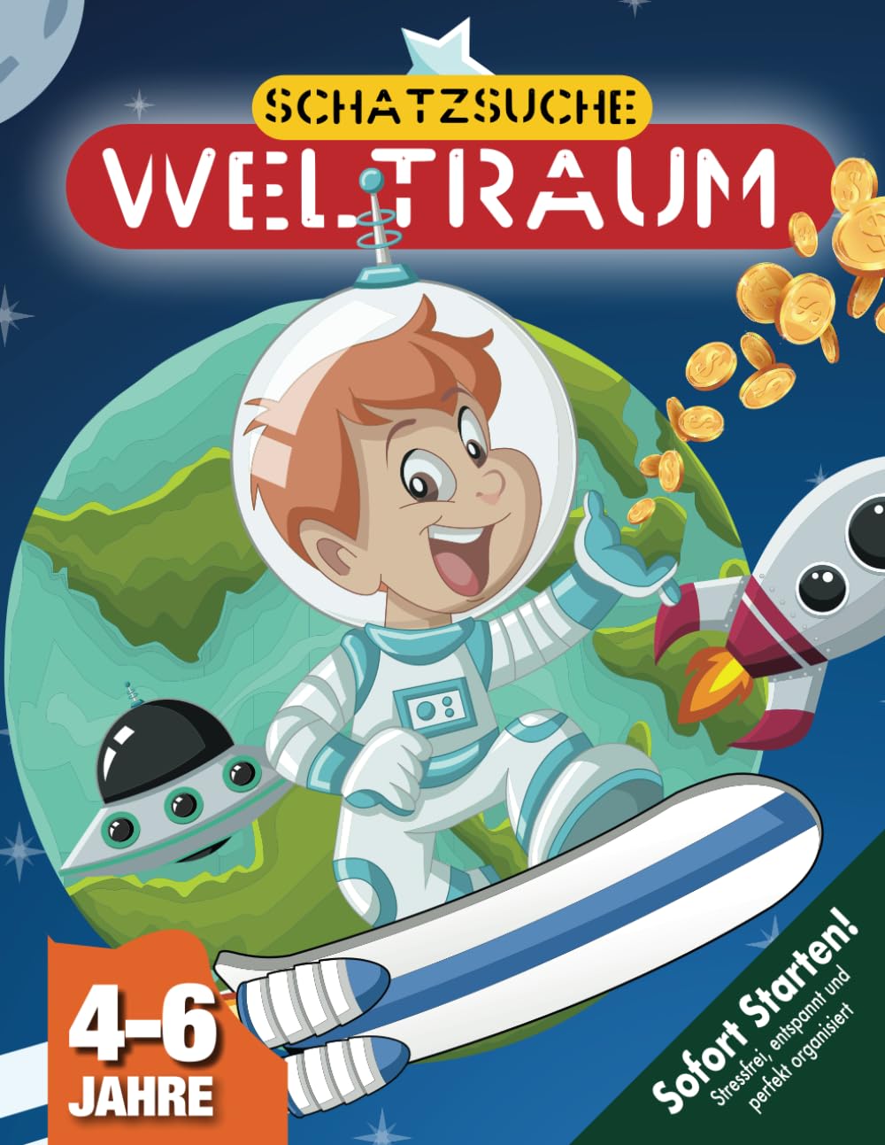 Weltraum Schatzsuche Kindergeburtstag 4-6 Jahre: Findet den Schatz im Weltall und lüftet das Geheimnis des Planeten Erde 9! Sofort startklare Schnitzeljagd. (Bravo Schatzsuche) Lifestyle