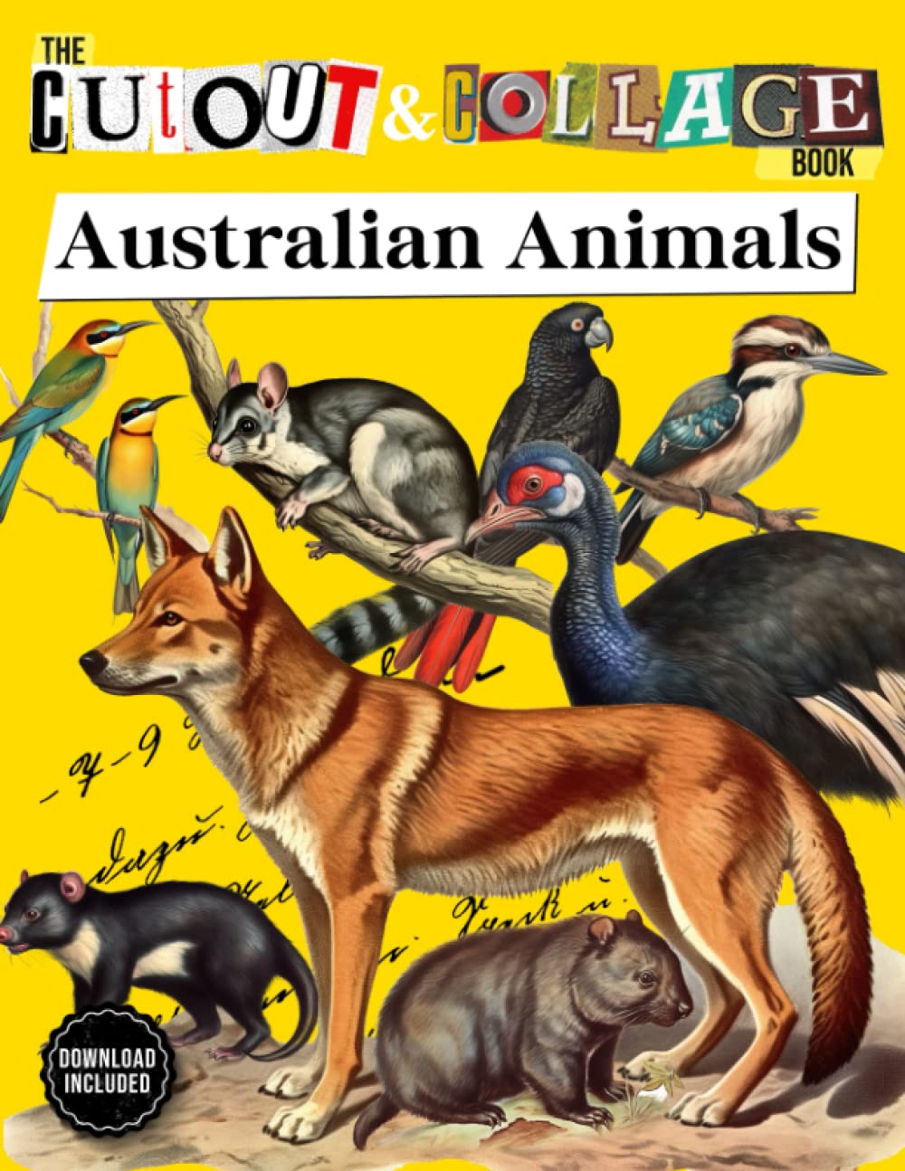 The Cut Out And Collage Book: Australian Animals Themed Amazing Things To Cut and Collage: Dingo, Koalas, Tasmanian Devil, Wombat, Squirrel Glider, ... Media & Collage Art (Cut and Collage Books) Hobbies & Crafts