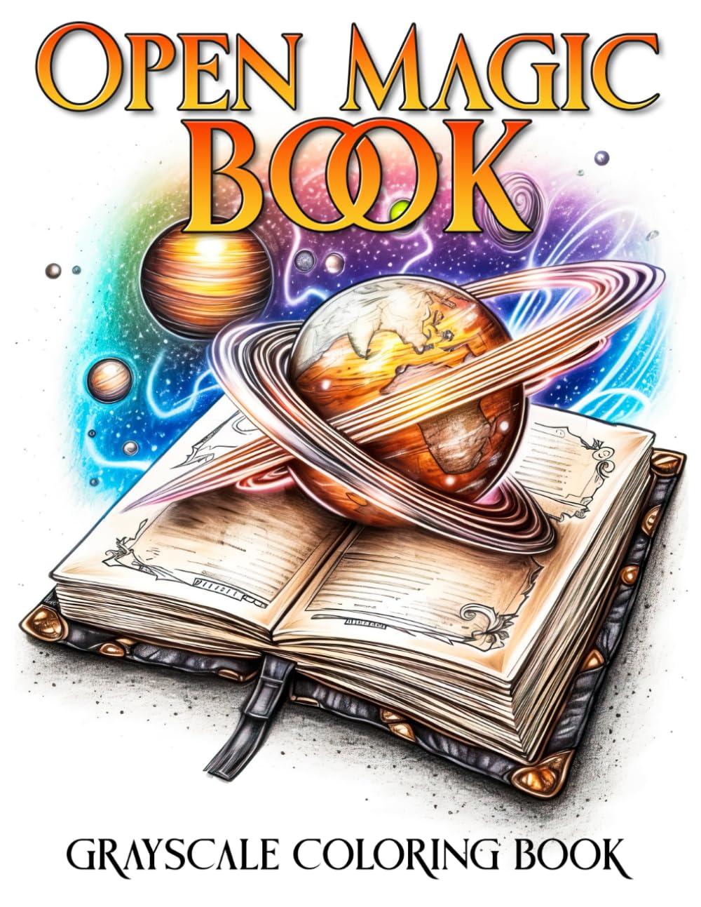 Open Magic Book Grayscale Coloring Book: Discover the Enchanting World of Magic and Mystery with Open Magic Book Grayscale Coloring Book - Featuring ... Imagination (Open Magic Book Coloring Books) Hobbies & Crafts